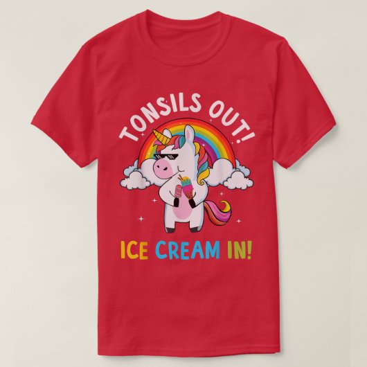Tonsillectometechniek breekt ijsklok uit in t-shirt (Design voorkant)