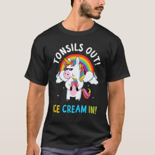 Tonsillectometechniek breekt ijsklok uit in t-shirt