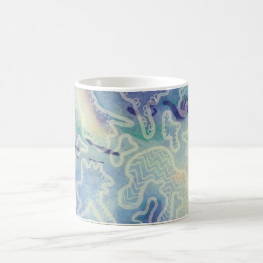 Tonte bleue décorative Mug classique Abstrait (Centre)