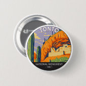 Tonto National Monument Arizona Ronde Button 5,7 Cm (Voorkant /achterkant)