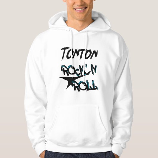 Tonton Rock' n Roll Guitare Rockeur Hoodie (Voorkant)