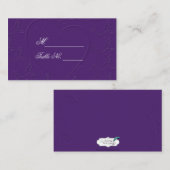 Tonton violet sur ton Coeurs liés Carte Place (Devant / Derrière)