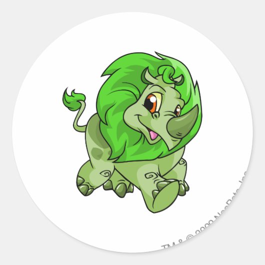 Tonu Green Ronde Sticker (Voorkant)