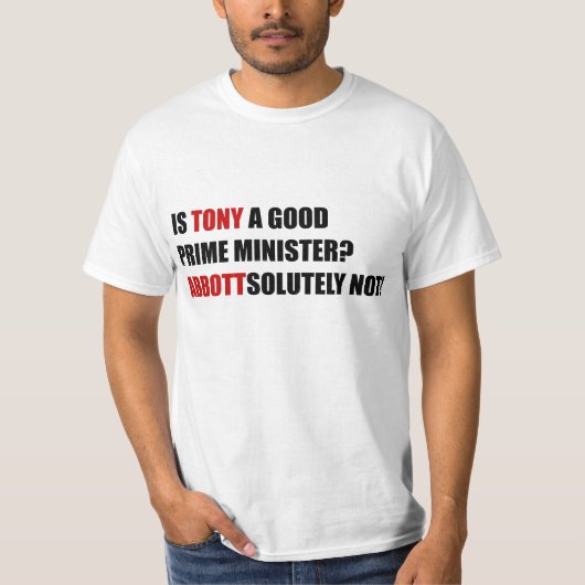 TONY ABBOTT WHITE T-SHIRT (Voorkant)
