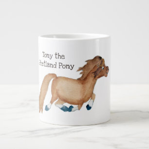 Tony de Shetlandpony mok aquarel