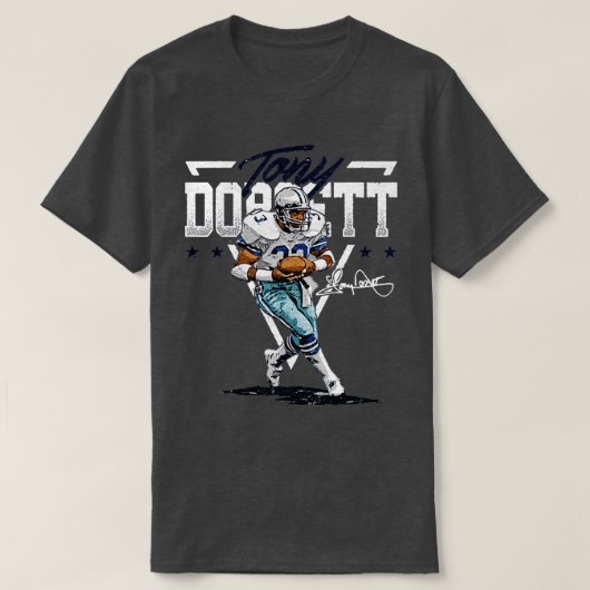Tony Dorsett Dallas Nom du triangle TShirt (Design devant)