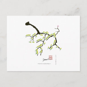 tony fernandes sakura en groene vogels briefkaart