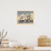 Tony Millionaire Two Ships Poster (Cuisine)