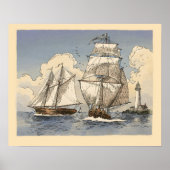 Tony Millionaire Two Ships Poster (Voorkant)