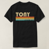 TONY Name Personalized Retro 80s 90s geboorte T-shirt (Design voorkant)
