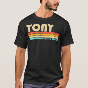 TONY Name Personalized Retro  80s 90s geboorte T-shirt