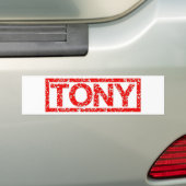 Tony Stamp Bumpersticker (Op auto)