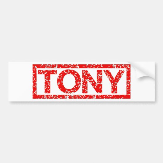 Tony Stamp Bumpersticker (Voorkant)