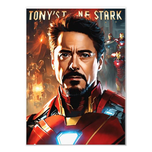 Tony Stark Foto Afdruk (Voorkant)