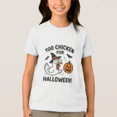 too chicken for halloween   Tri-Blend shirt (Voorkant)