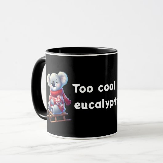 Too Cool for Eucalyptus | Funny Koala Combo Mug  Mok (Voorkant links)