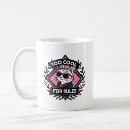 Too Cool For Rules – Modern Streetwear Cat Mug Koffiemok