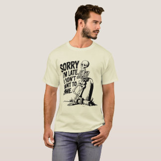 Too Cool Skeleton - Late to the Party beroemd gema T-shirt