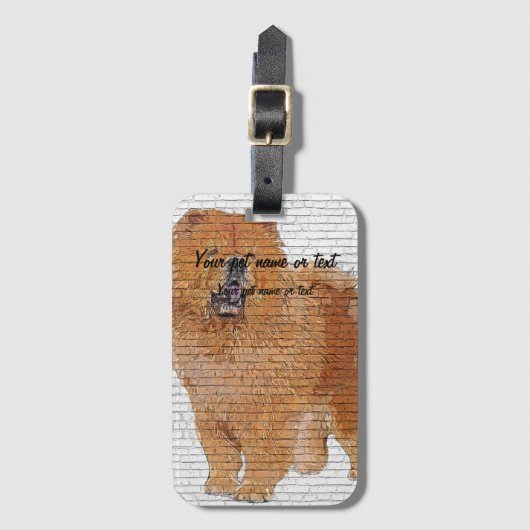 Too Cute Chow Chow, Chowdren Bagagelabel (Voorkant (verticaal))