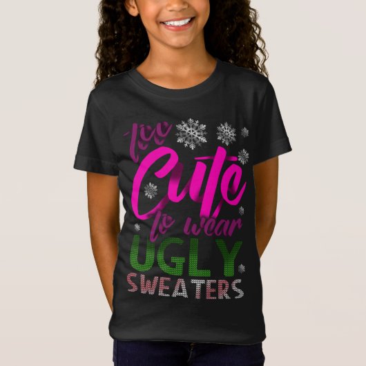 TOO CUTE Funny Kerstmis UGLY Sweaters (Voorkant)