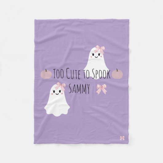 Too Cute Halloween perzonalized Baby Blanket Fleece Deken (Voorkant)