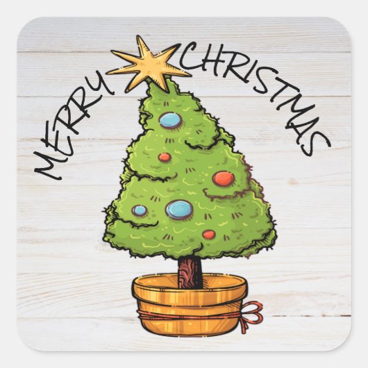 TOO CUTE KERST STICKER (Voorkant)