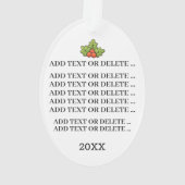 TOO CUTE kerstboom Ornament (achterkant)