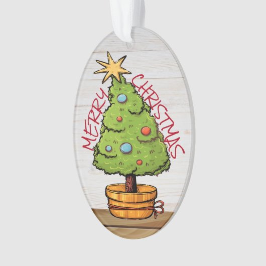 TOO CUTE kerstboom Ornament (voorkant)