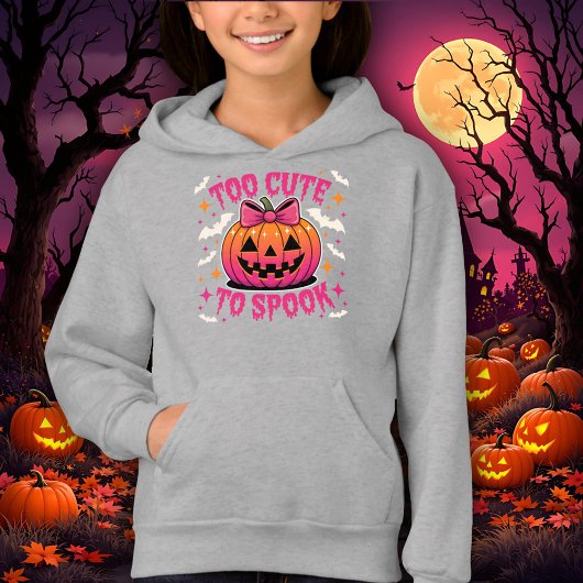 Too Cute to Spook Pink Coquette Halloween Pumpkin