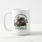 Too Many Books Green Floral Academia Mug (Gauche)