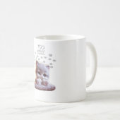 Too Many Thoughts Cute Cat Mug – Sleepy Cat (Devant droit)