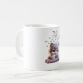 Too Many Thoughts Cute Cat Mug – Sleepy Cat (Devant gauche)