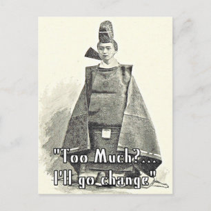 Too Much I'll Change. Funny Fashion Greetings Card Briefkaart