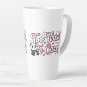 "Too Tired To Care" Panda - Cute & Relatable Latte Mok (Rechterhoek)