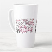 "Too Tired To Care" Panda - Cute & Relatable Latte Mok (Linkerhoek)