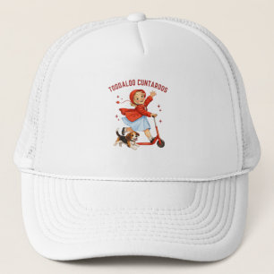 Toodaloo Cuntaroos Retro Scooter Meisje Met Puppy Trucker Pet