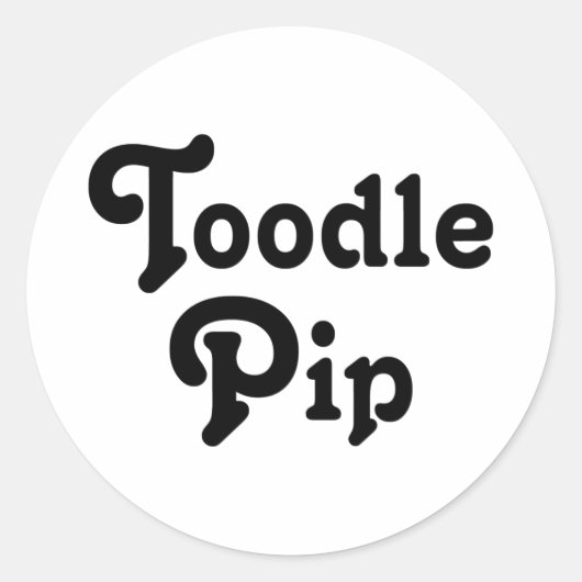 Toodle Pip Ronde Sticker (Voorkant)