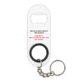 Toof mini flesopening met Sleutelhanger Mini Flessenopener (Achterkant)