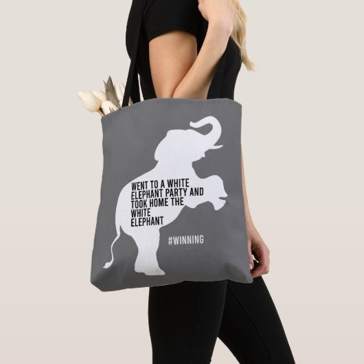 Took Home White Elephant Funny Draagtas (Dichtbij)