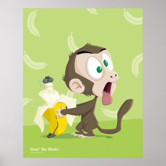 Tooky Monkey avec Banana Poster (Devant)