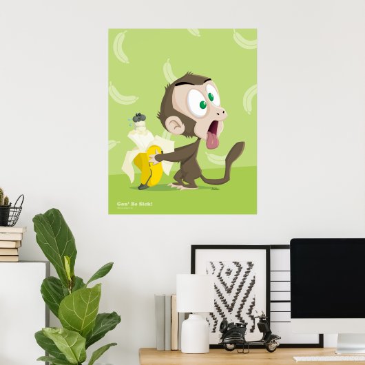 Tooky Monkey avec Banana Poster (Bureau à domicile)
