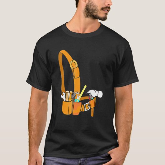 Tool Belt Plumber Electricia Hammer Carpenter Tec T-shirt (Voorkant)