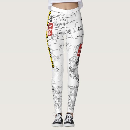 Tool Girl-Leggings - schematisch Leggings (Voorkant)