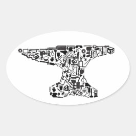 Tool-O-Rama Anvil Ovale Sticker