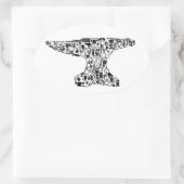 Tool-O-Rama Anvil Ovale Sticker (Tas)