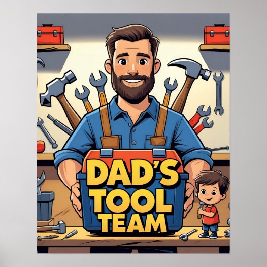 Tool Team Dad Afdrukbare Poster Art (Voorkant)
