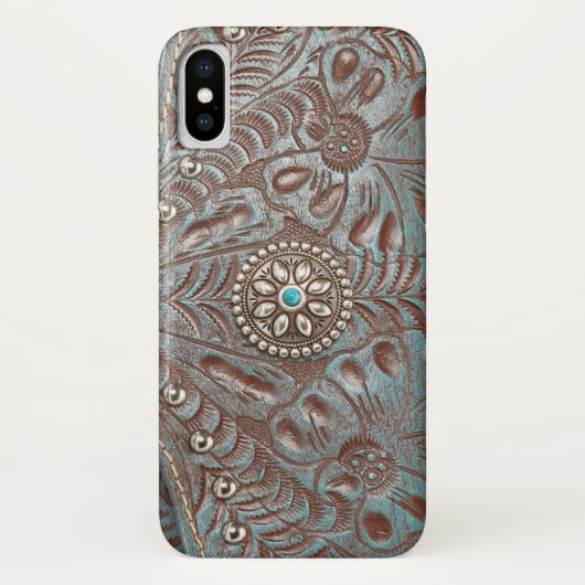 Tooled lederen textuur iPhone draagtas Case-Mate iPhone Case (Achterkant)