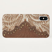 Tooled lederen textuur iPhone draagtas Case-Mate iPhone Case (Achterkant (horizontaal))