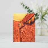 Tooled Western leder Briefkaart (Staand voorkant)