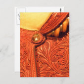 Tooled Western leder Briefkaart (Voorkant / Achterkant)